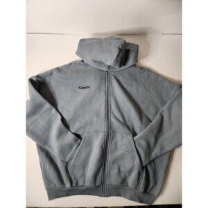 Comfrt Cloud Zip Hoodie Unisex Large Blue Willow Full Zip Oversized